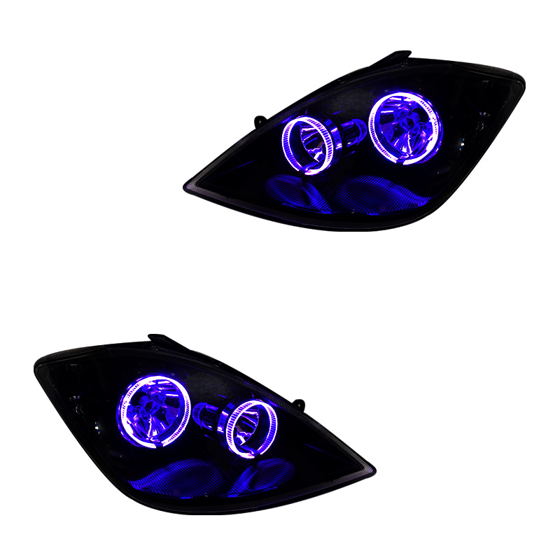 چراغ جلو خودرو گروه پژوهش صنعت مدرن مدل 3D-Ring-B-Purp مناسب برای تیبا بسته دو عددی